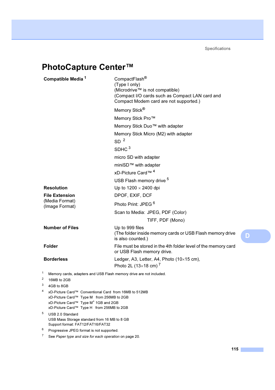Photocapture center | Brother DCP-6690CW User Manual | Page 121 / 134