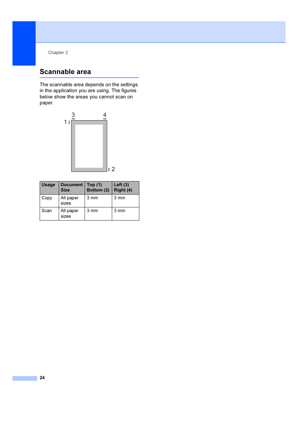 Scannable area | Brother DCP-6690CW User Manual | Page 30 / 134