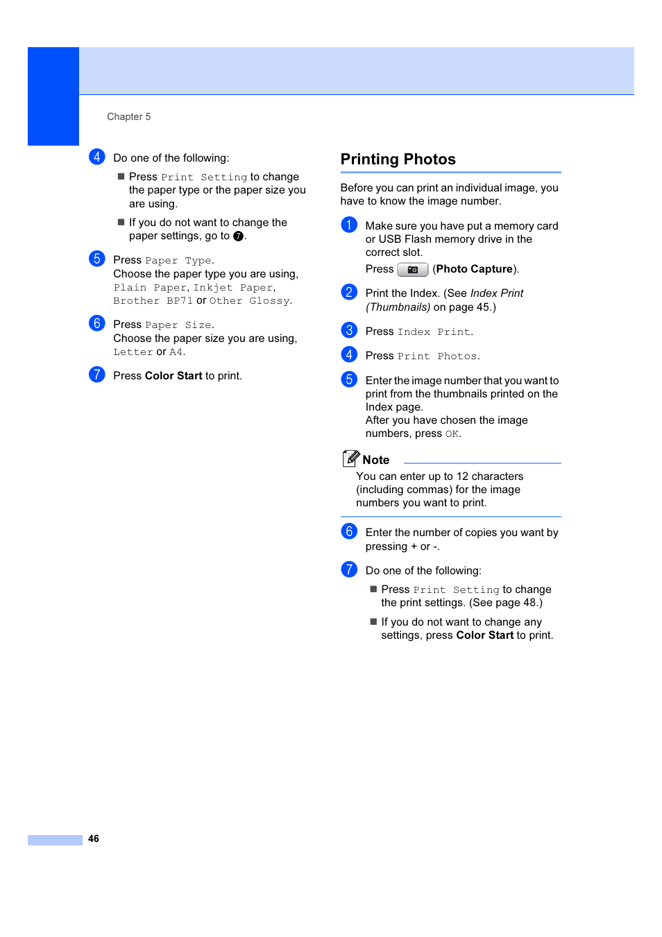 Printing photos | Brother DCP-6690CW User Manual | Page 52 / 134