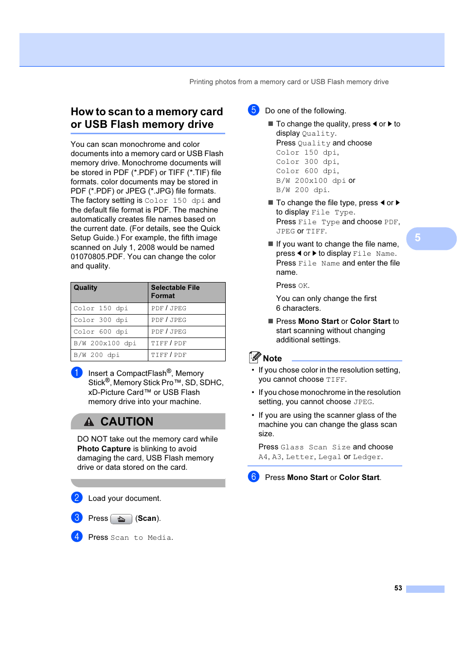 Caution | Brother DCP-6690CW User Manual | Page 59 / 134