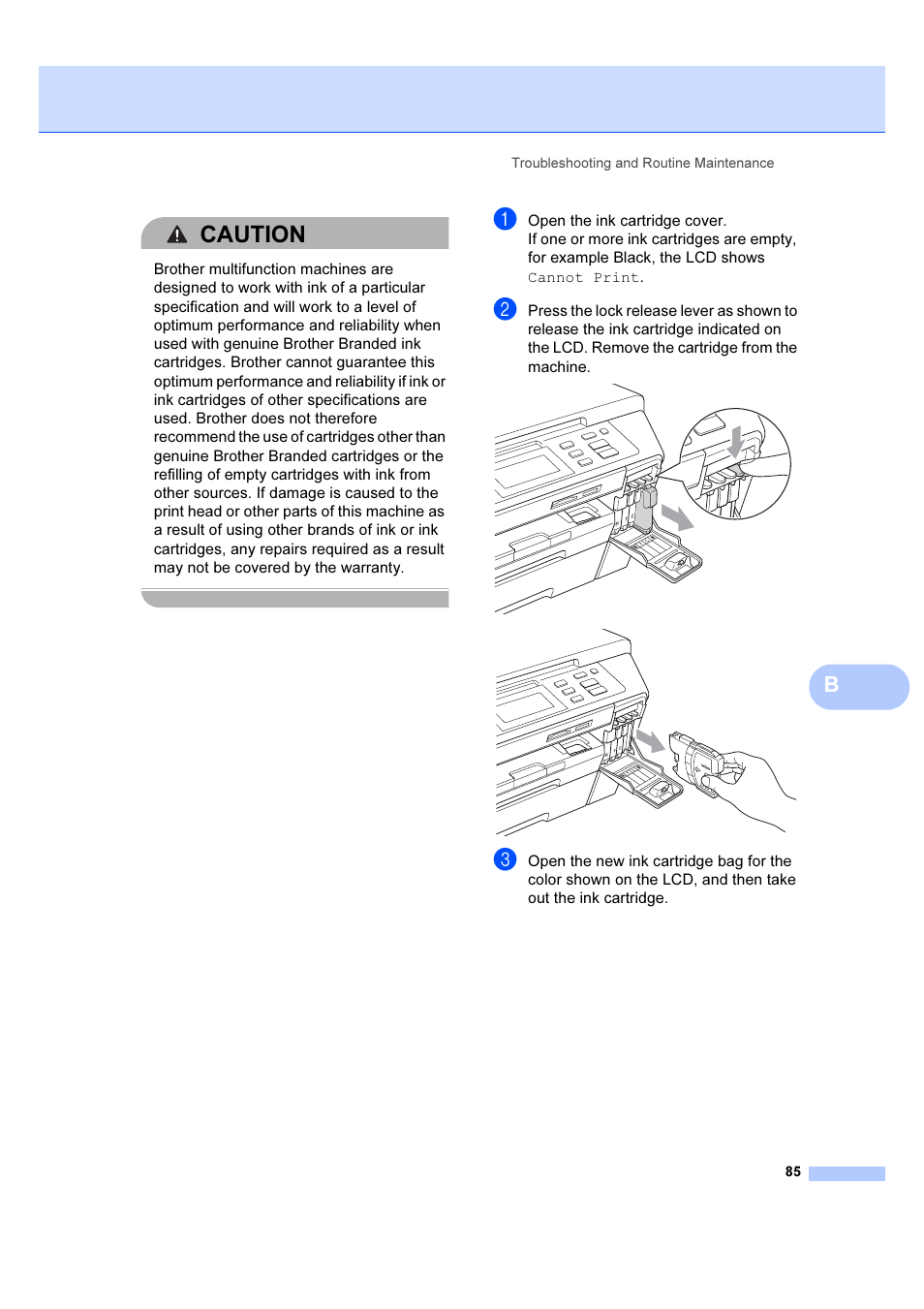 Caution | Brother DCP-6690CW User Manual | Page 91 / 134