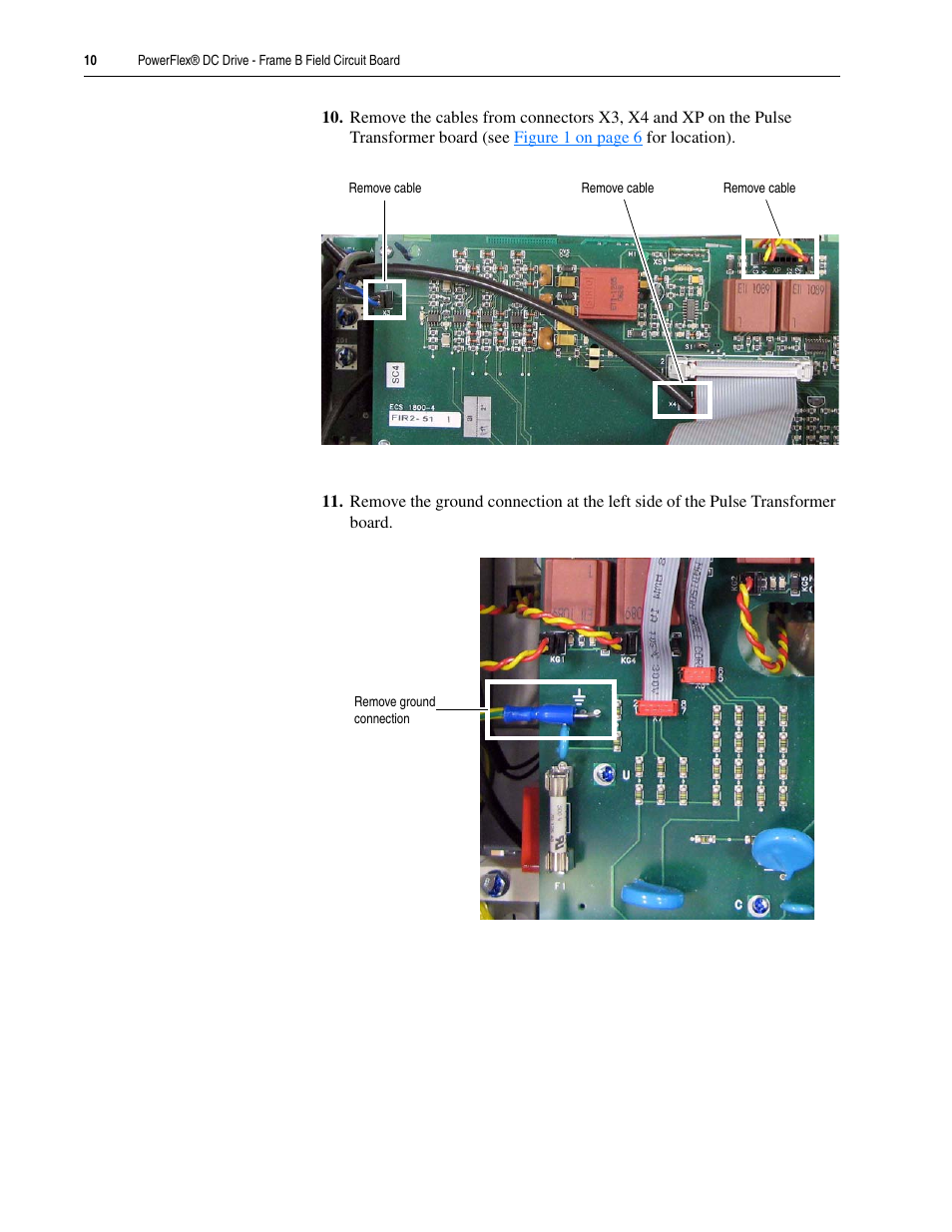 Rockwell Automation 20P PowerFlex DC Drive - Frame B Field Circuit Board User Manual | Page 10 / 16