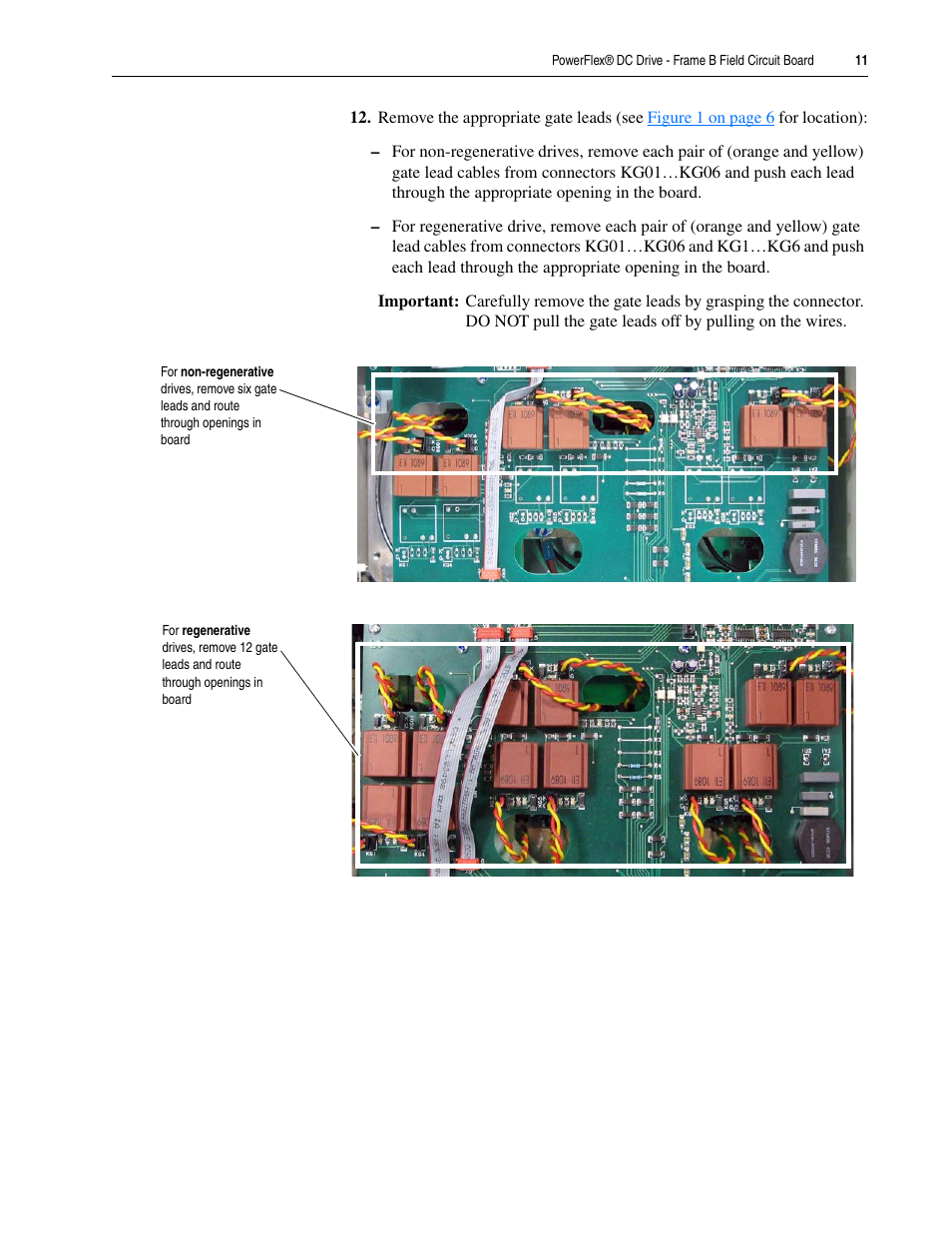 Rockwell Automation 20P PowerFlex DC Drive - Frame B Field Circuit Board User Manual | Page 11 / 16