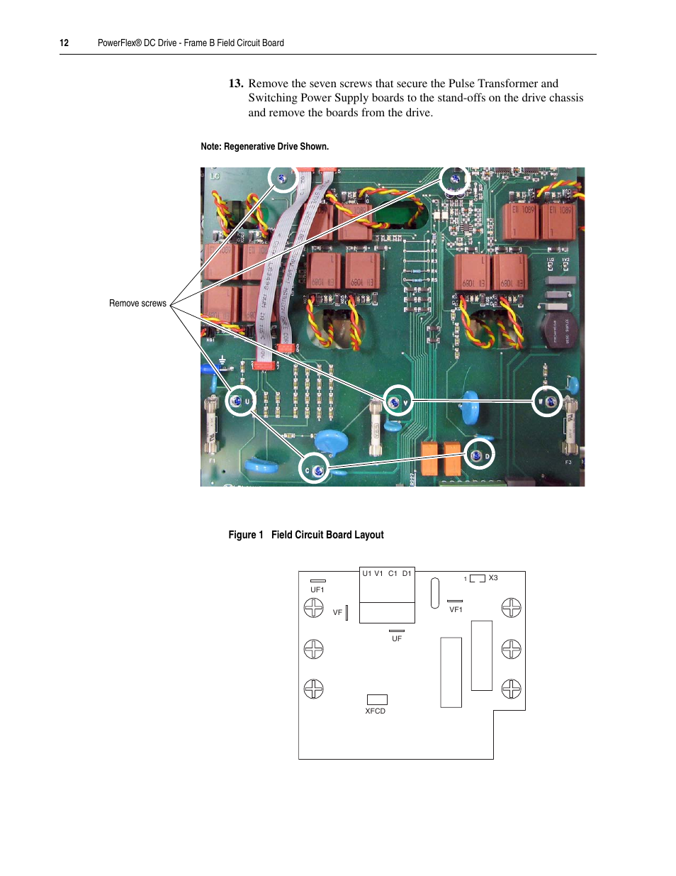 Rockwell Automation 20P PowerFlex DC Drive - Frame B Field Circuit Board User Manual | Page 12 / 16