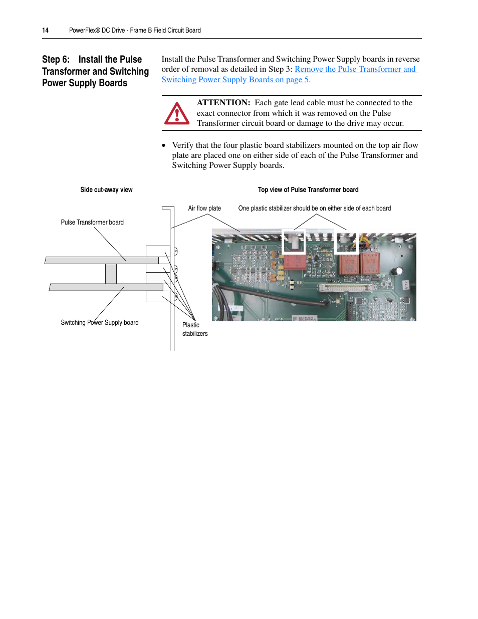 Rockwell Automation 20P PowerFlex DC Drive - Frame B Field Circuit Board User Manual | Page 14 / 16