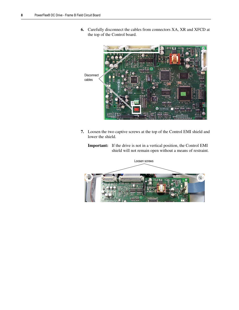 Rockwell Automation 20P PowerFlex DC Drive - Frame B Field Circuit Board User Manual | Page 8 / 16