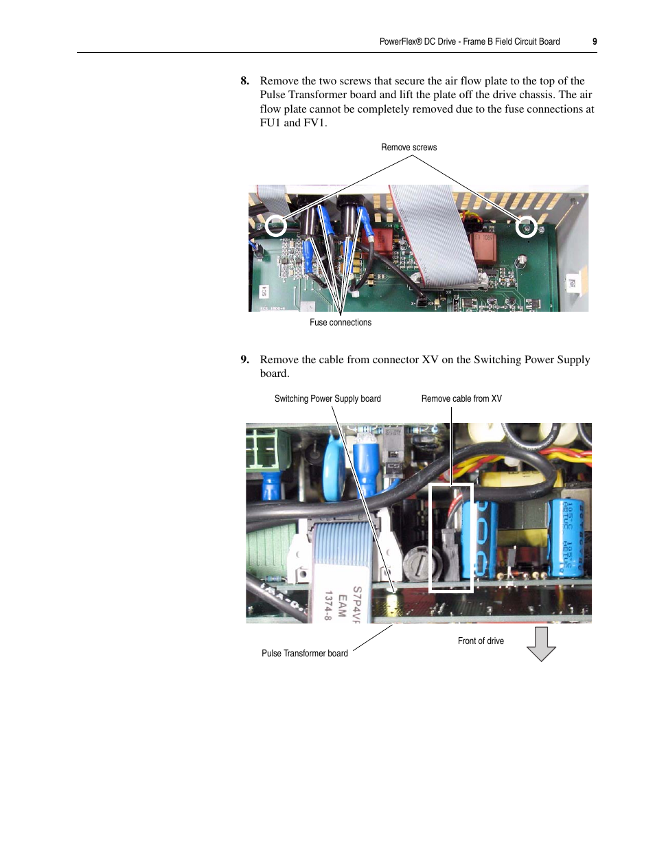 Rockwell Automation 20P PowerFlex DC Drive - Frame B Field Circuit Board User Manual | Page 9 / 16