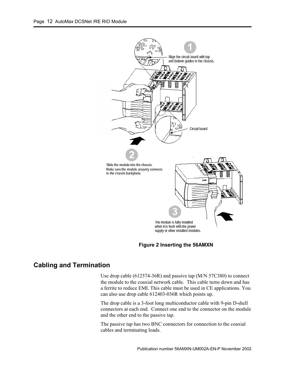 Cabling and termination | Rockwell Automation 56AMXN/B ControlLogix AutoMax Comm Module User Manual | Page 12 / 72