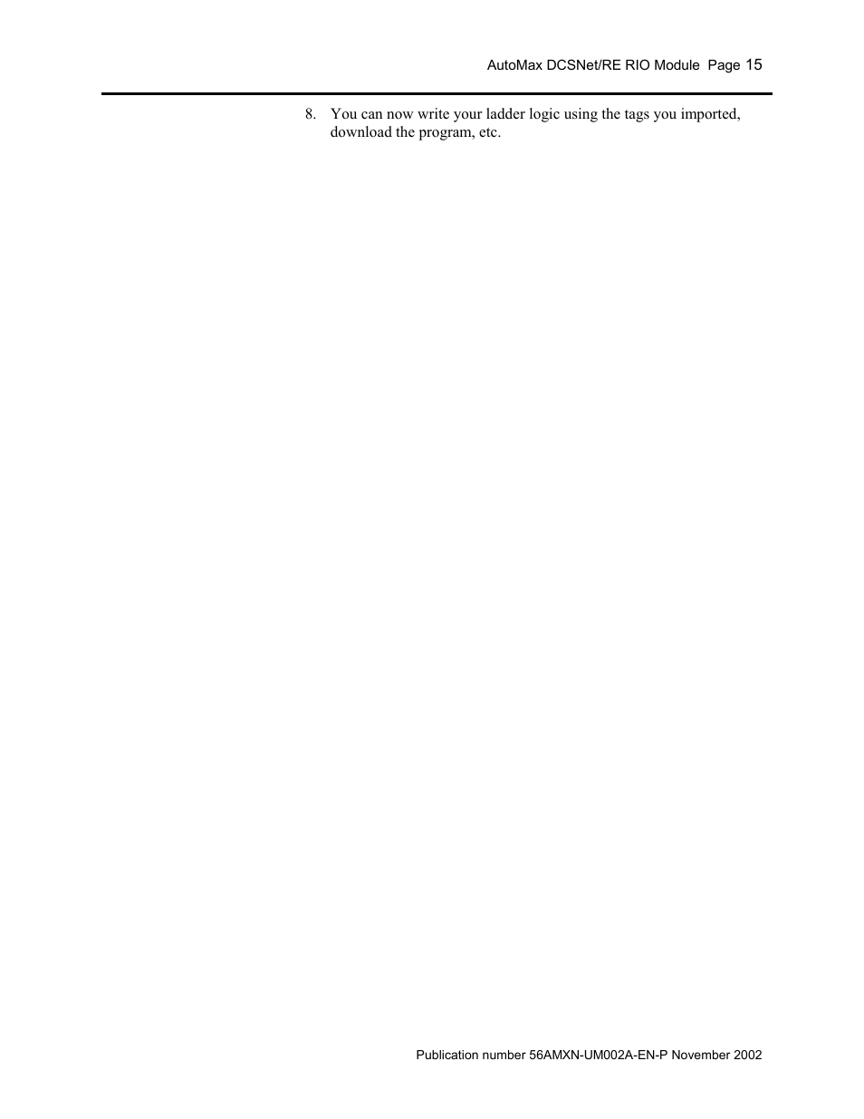 Rockwell Automation 56AMXN/B ControlLogix AutoMax Comm Module User Manual | Page 15 / 72