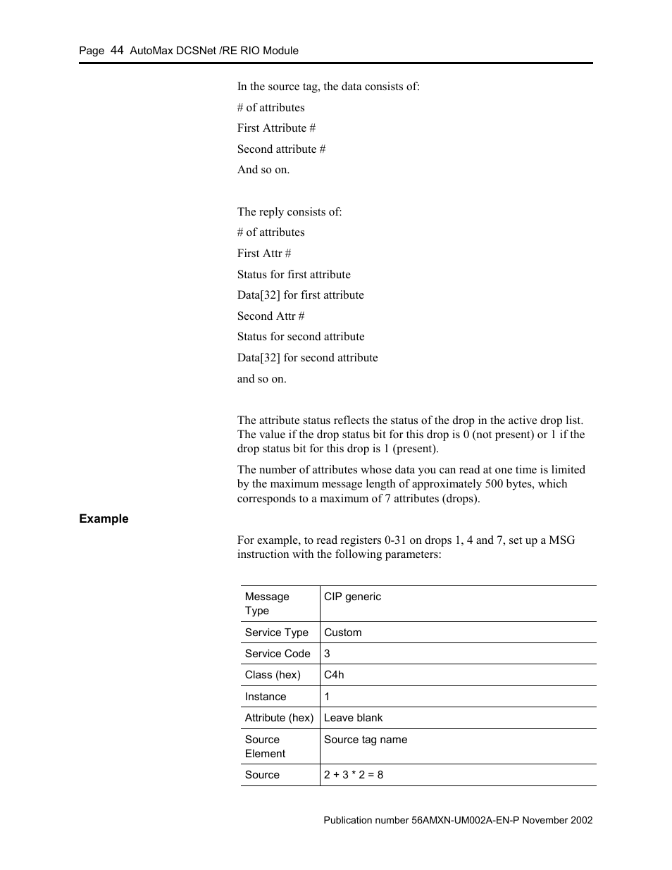Rockwell Automation 56AMXN/B ControlLogix AutoMax Comm Module User Manual | Page 44 / 72