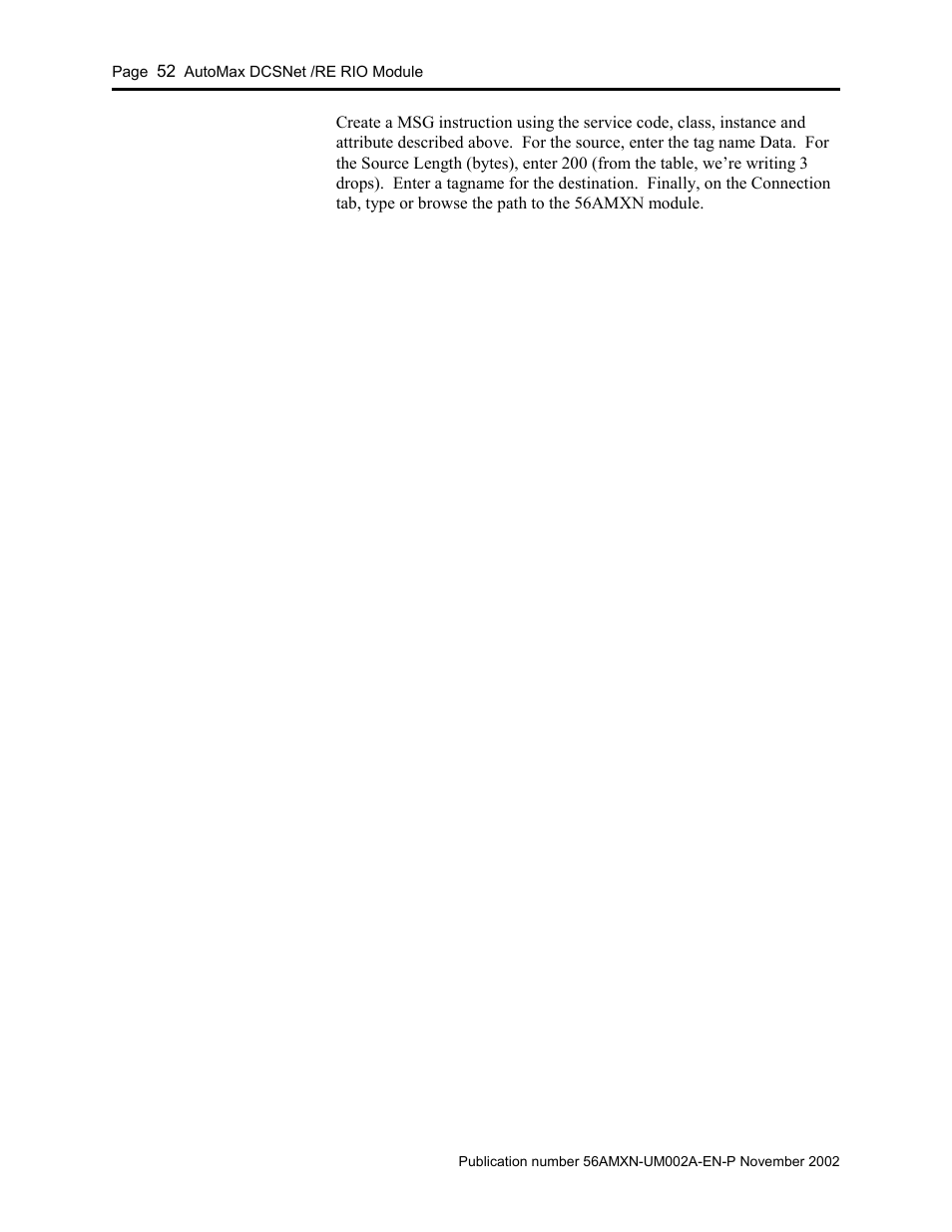 Rockwell Automation 56AMXN/B ControlLogix AutoMax Comm Module User Manual | Page 52 / 72
