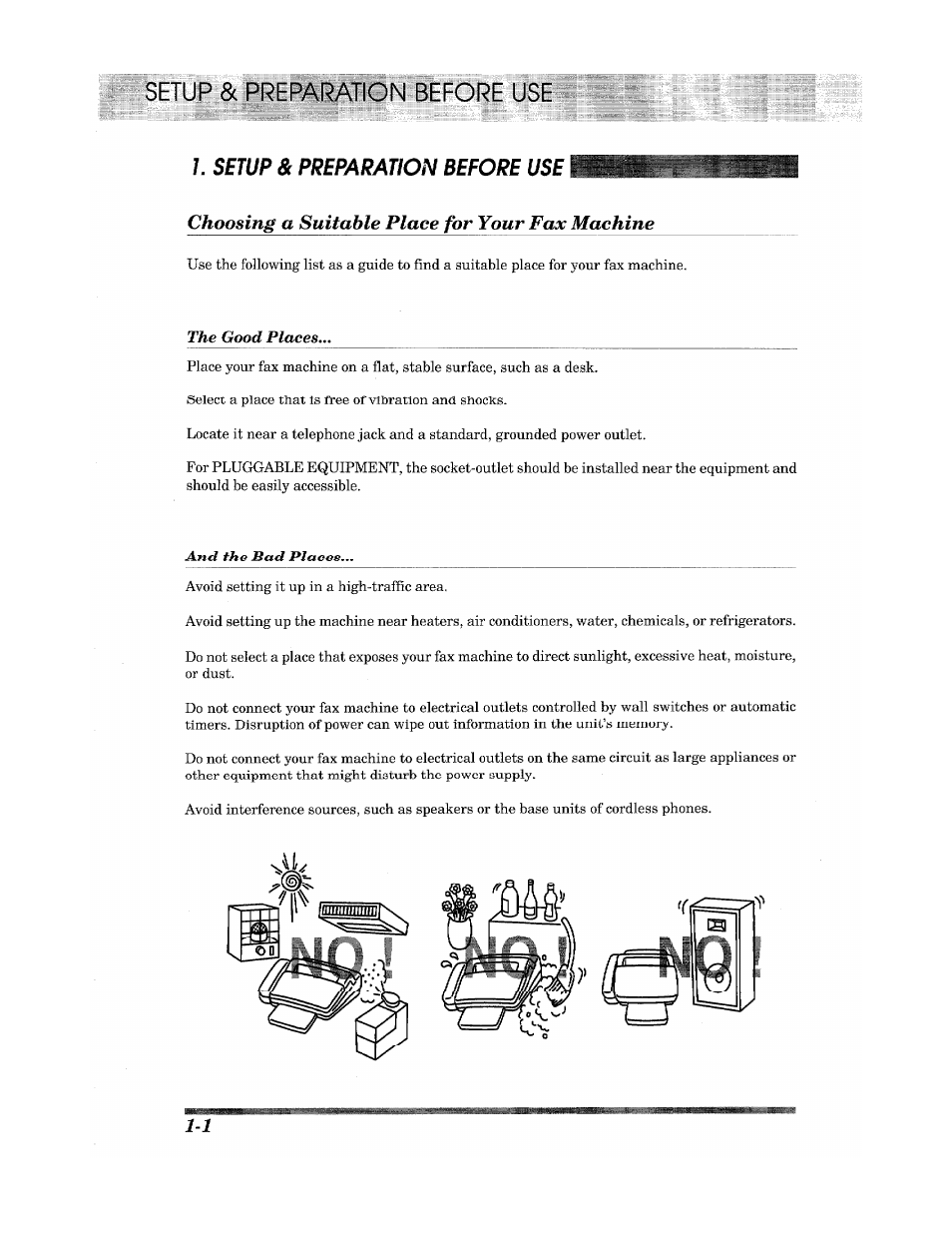 Bétup & prefv\raîion before use, Setup & preparation before use | Brother INTELLIFAX 900 User Manual | Page 10 / 104