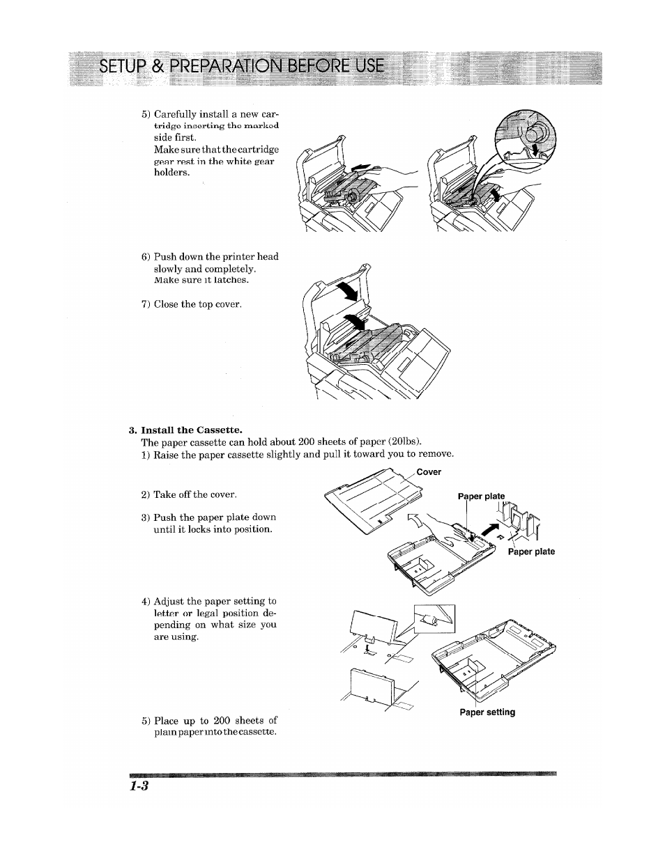 Setup & preparation before use | Brother INTELLIFAX 900 User Manual | Page 12 / 104