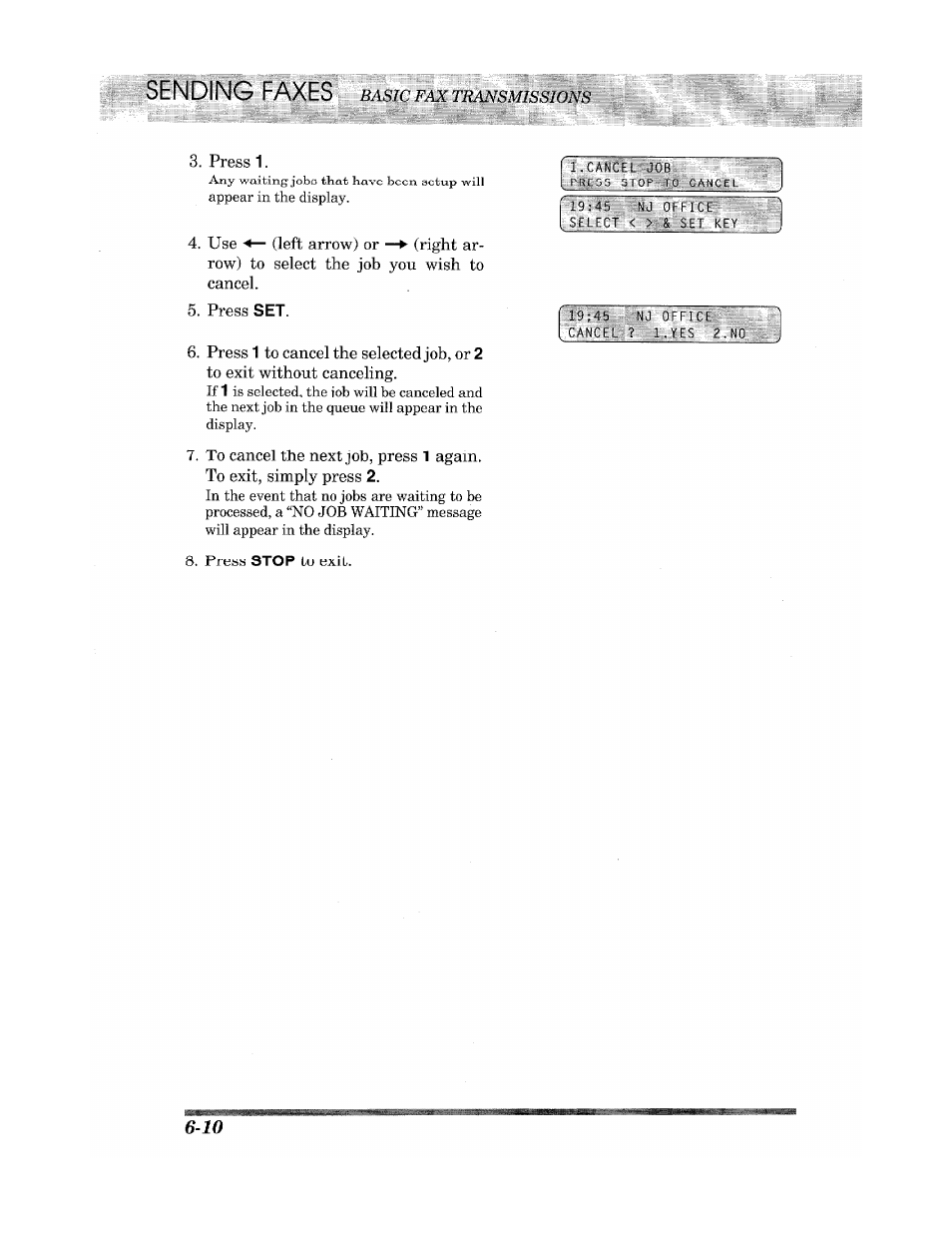 Sending faxes | Brother INTELLIFAX 900 User Manual | Page 48 / 104