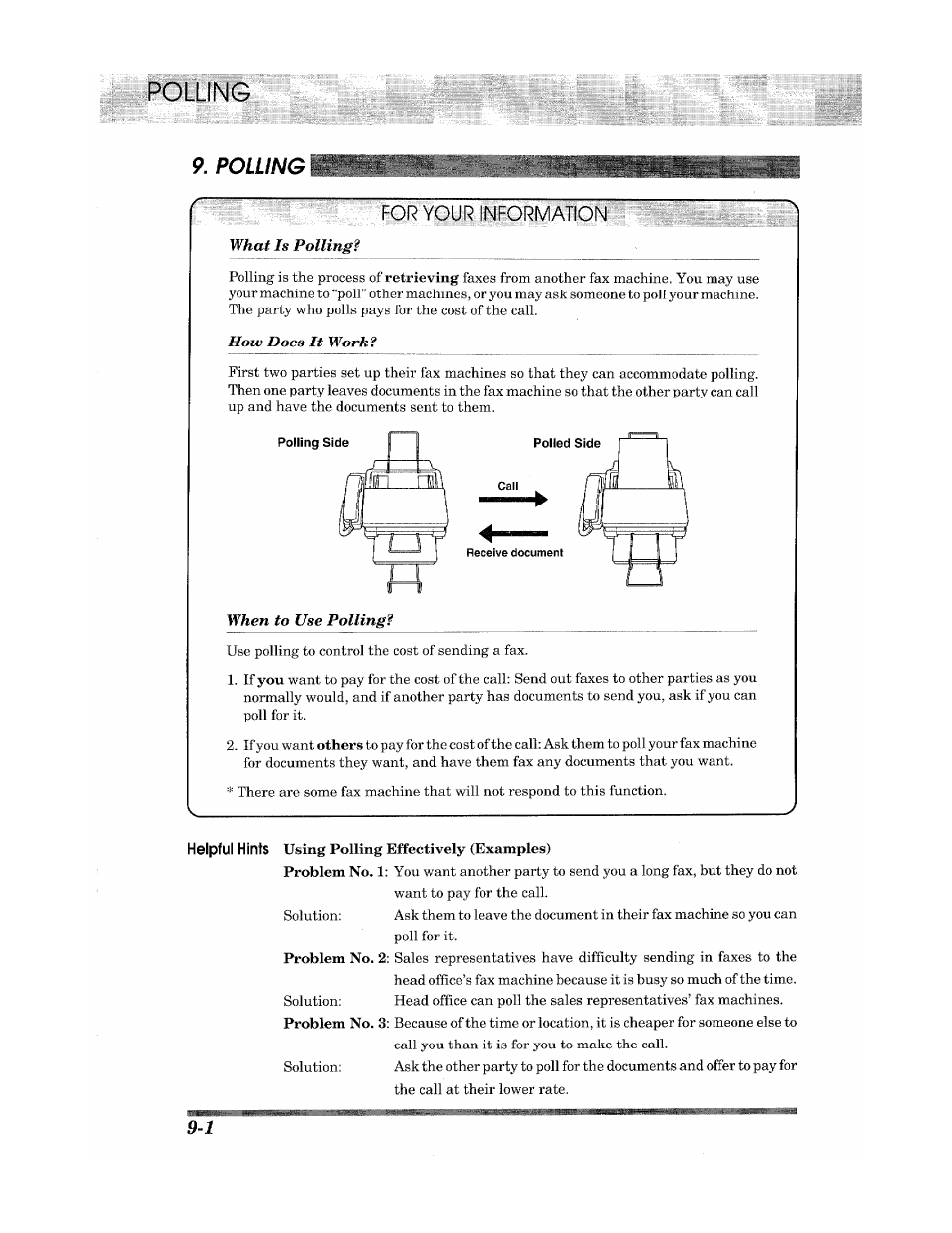 Ibiifnc...... . ■b, Polling | Brother INTELLIFAX 900 User Manual | Page 78 / 104