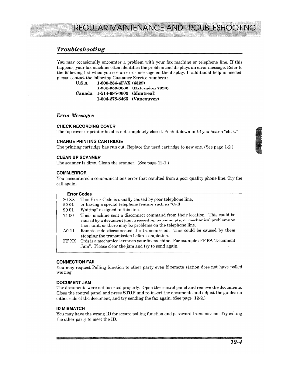 Brother INTELLIFAX 900 User Manual | Page 93 / 104