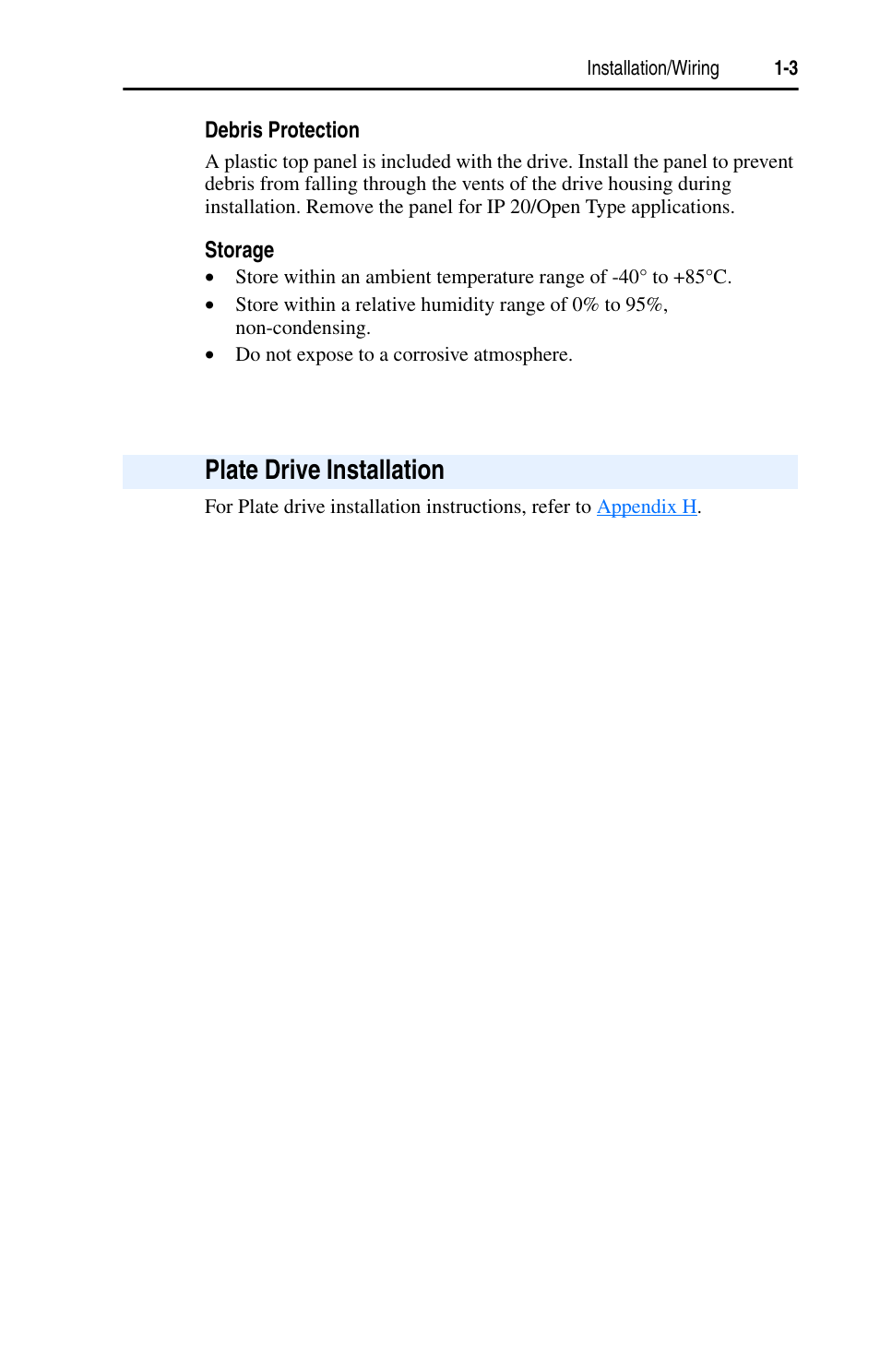 Plate drive installation, Plate drive installation -3 | Rockwell Automation 22D PowerFlex 40P User Manual, FRN 3 User Manual | Page 13 / 200