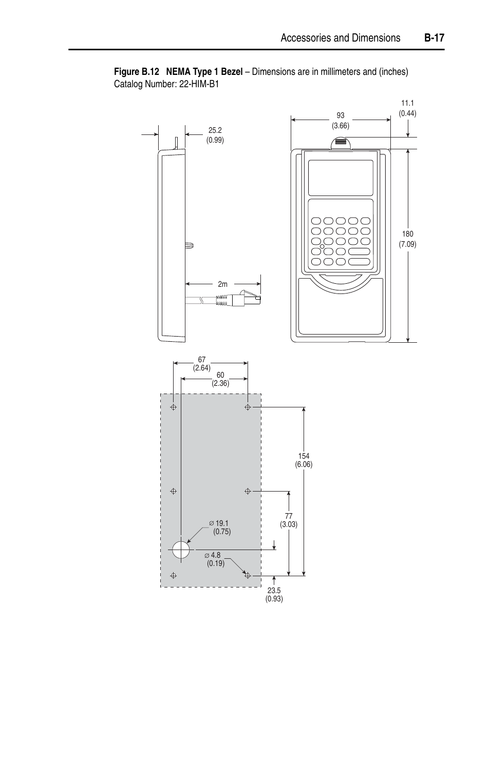 Accessories and dimensions b-17 | Rockwell Automation 22D PowerFlex 40P User Manual, FRN 3 User Manual | Page 147 / 200