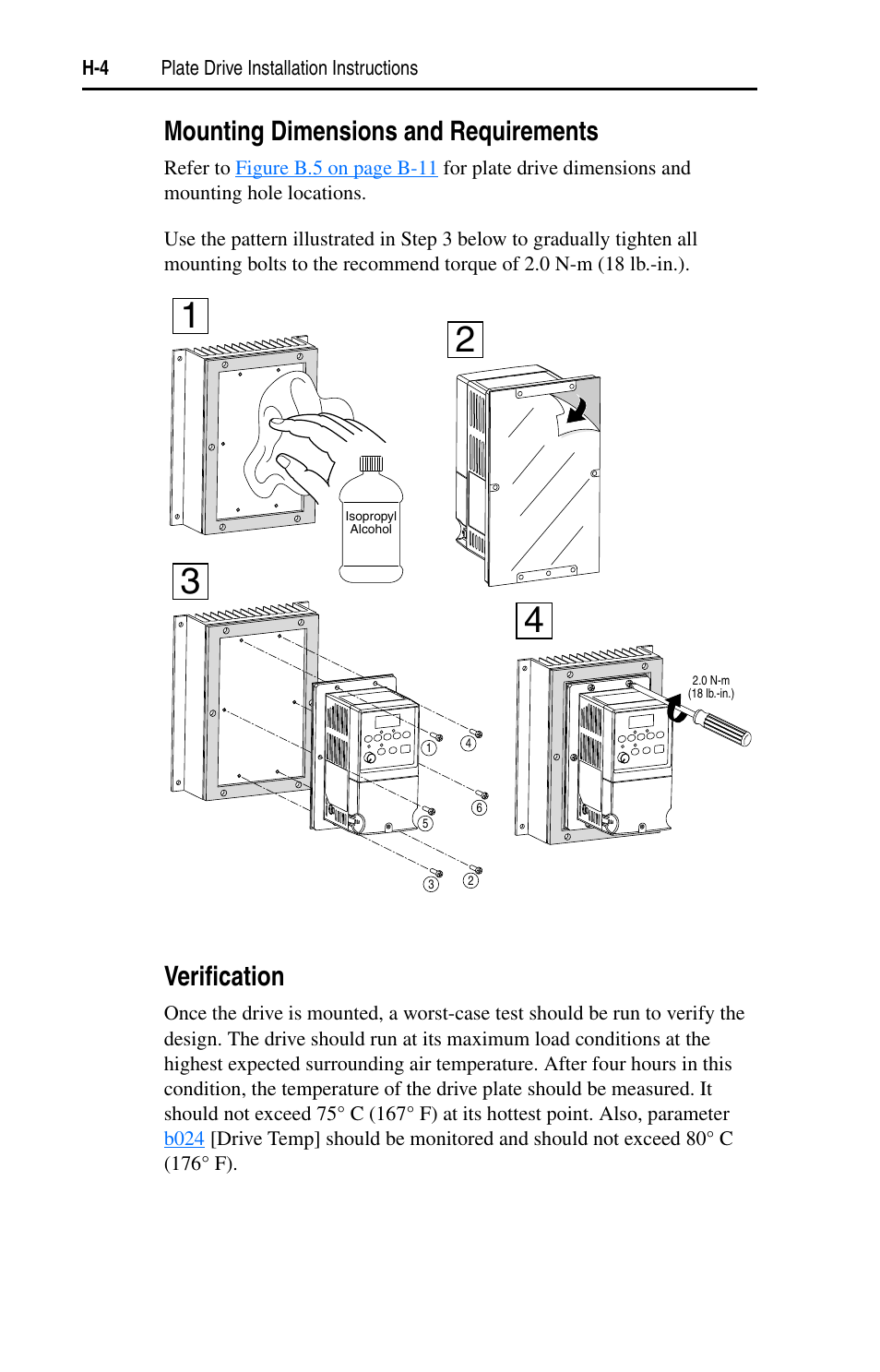 Mounting dimensions and requirements, Verification | Rockwell Automation 22D PowerFlex 40P User Manual, FRN 3 User Manual | Page 194 / 200