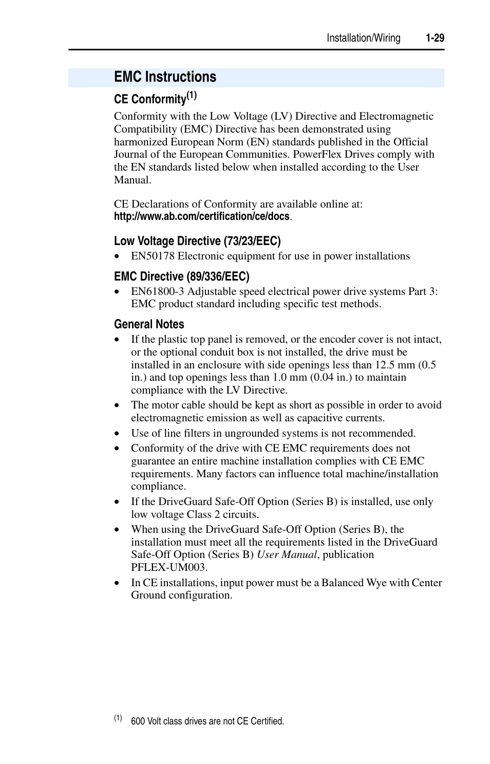 Emc instructions, Emc instructions -29 | Rockwell Automation 22D PowerFlex 40P User Manual, FRN 3 User Manual | Page 39 / 200