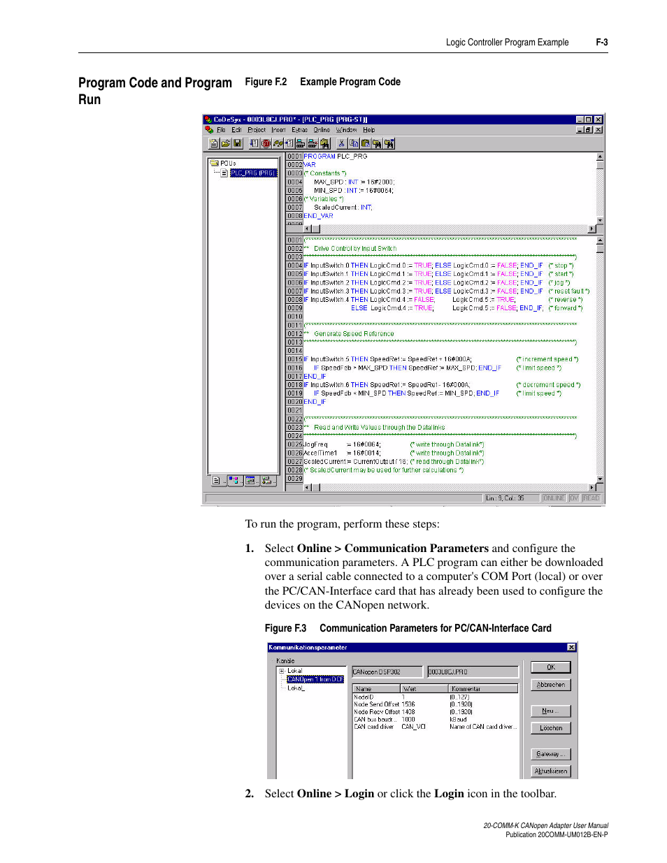Program code and program run | Rockwell Automation 20-COMM-K CANopen Adapter User Manual | Page 103 / 124