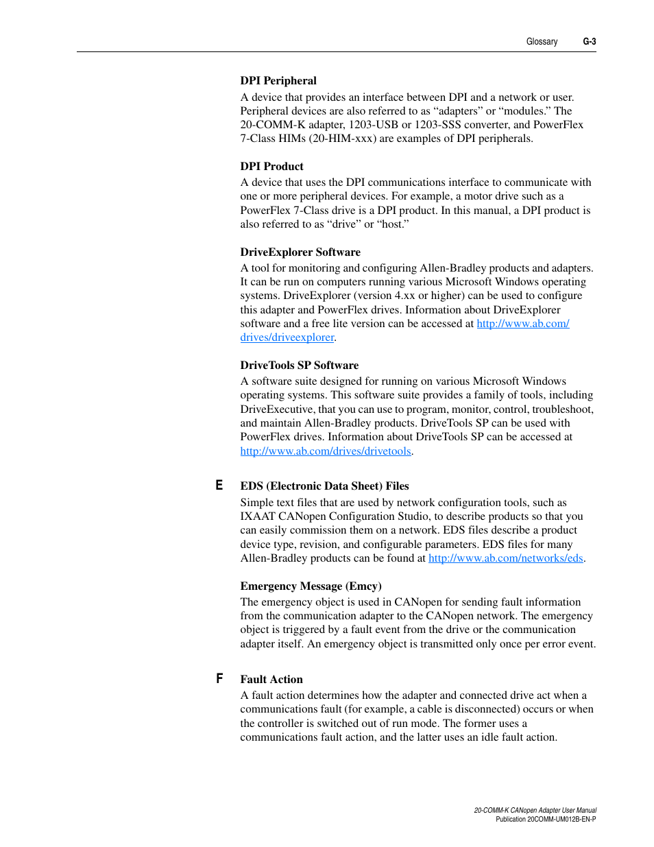 Rockwell Automation 20-COMM-K CANopen Adapter User Manual | Page 111 / 124