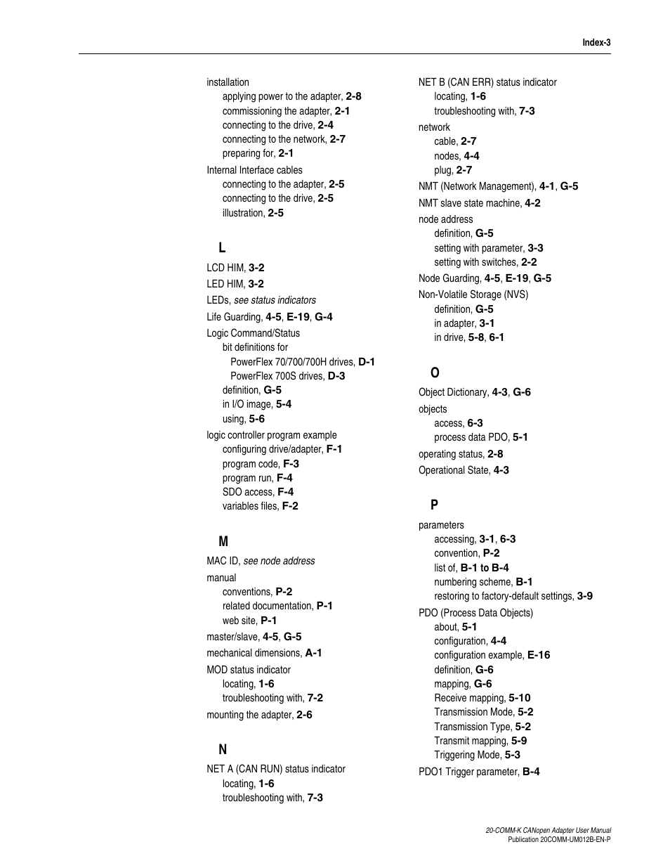 Rockwell Automation 20-COMM-K CANopen Adapter User Manual | Page 119 / 124