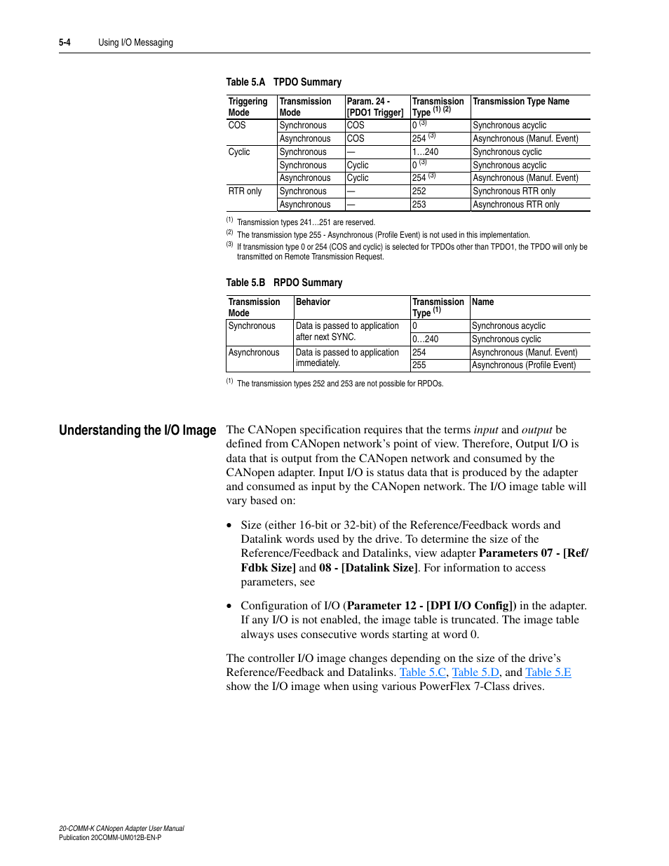 Understanding the i/o image, Understanding the i/o image -4 | Rockwell Automation 20-COMM-K CANopen Adapter User Manual | Page 46 / 124