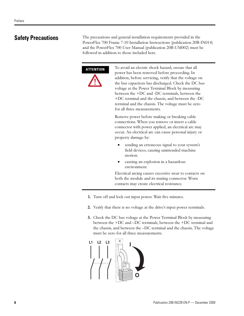 Safety precautions | Rockwell Automation PF700 Power Interface Board and SMPS Board Replacement - Frames 7, 8, 9, 10 User Manual | Page 6 / 20