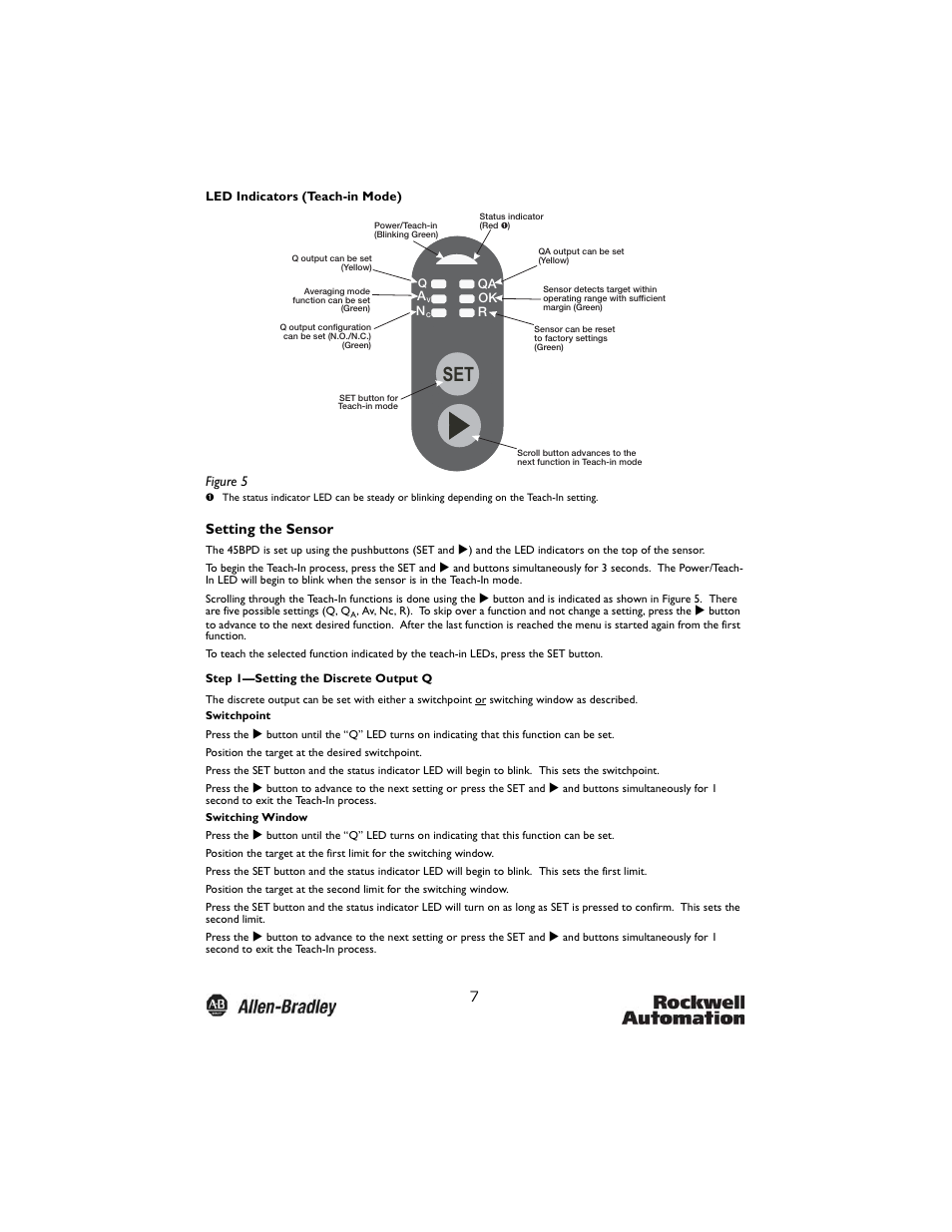 Rockwell Automation 45BPD Analog Laser Sensor User Manual | Page 7 / 12