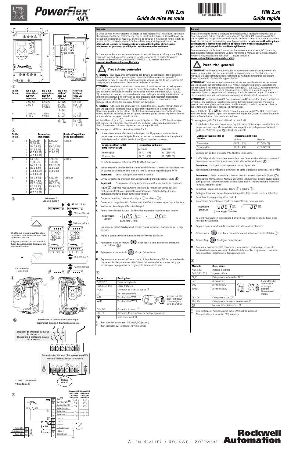 Rockwell Automation 22F PowerFlex 4M Quick Start FRN 2.xx User Manual | Page 5 / 10