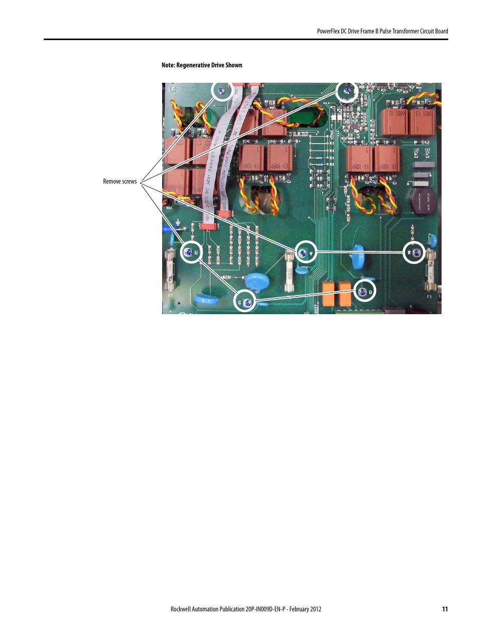 Rockwell Automation 20P PowerFlex DC Drive - Frame B Pulse Transformer Circuit Board User Manual | Page 11 / 18