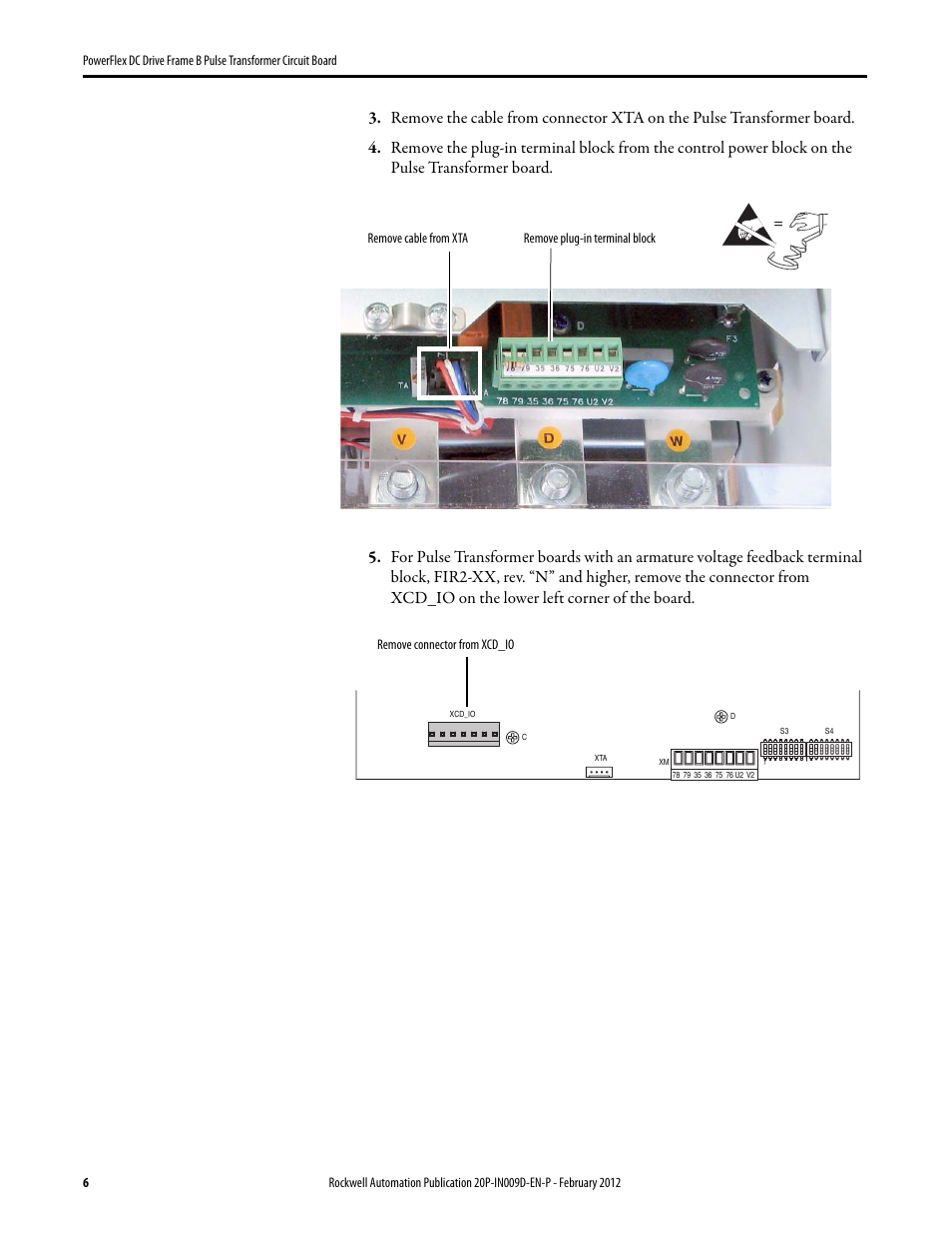 Rockwell Automation 20P PowerFlex DC Drive - Frame B Pulse Transformer Circuit Board User Manual | Page 6 / 18