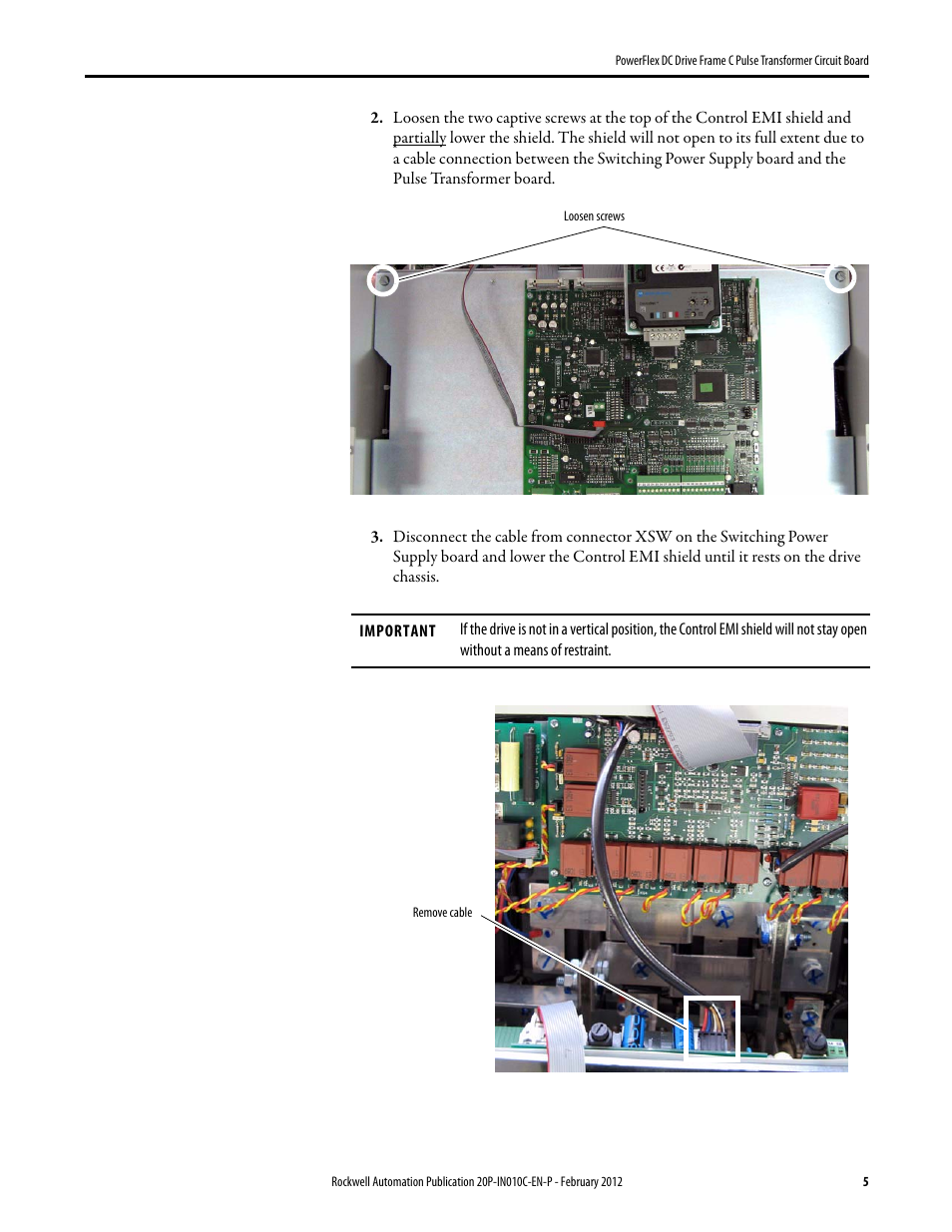Rockwell Automation 20P PowerFlex DC Drive - Frame C Pulse Transformer Circuit Board User Manual | Page 5 / 16