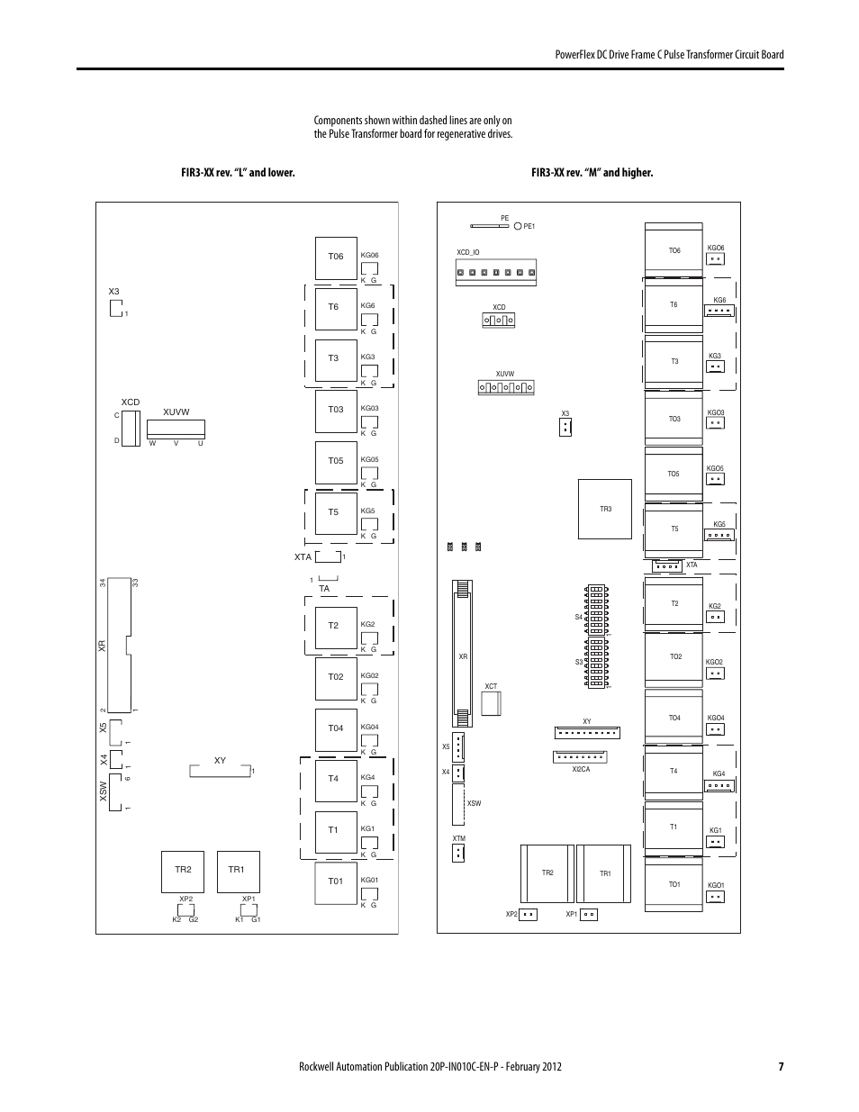 Rockwell Automation 20P PowerFlex DC Drive - Frame C Pulse Transformer Circuit Board User Manual | Page 7 / 16