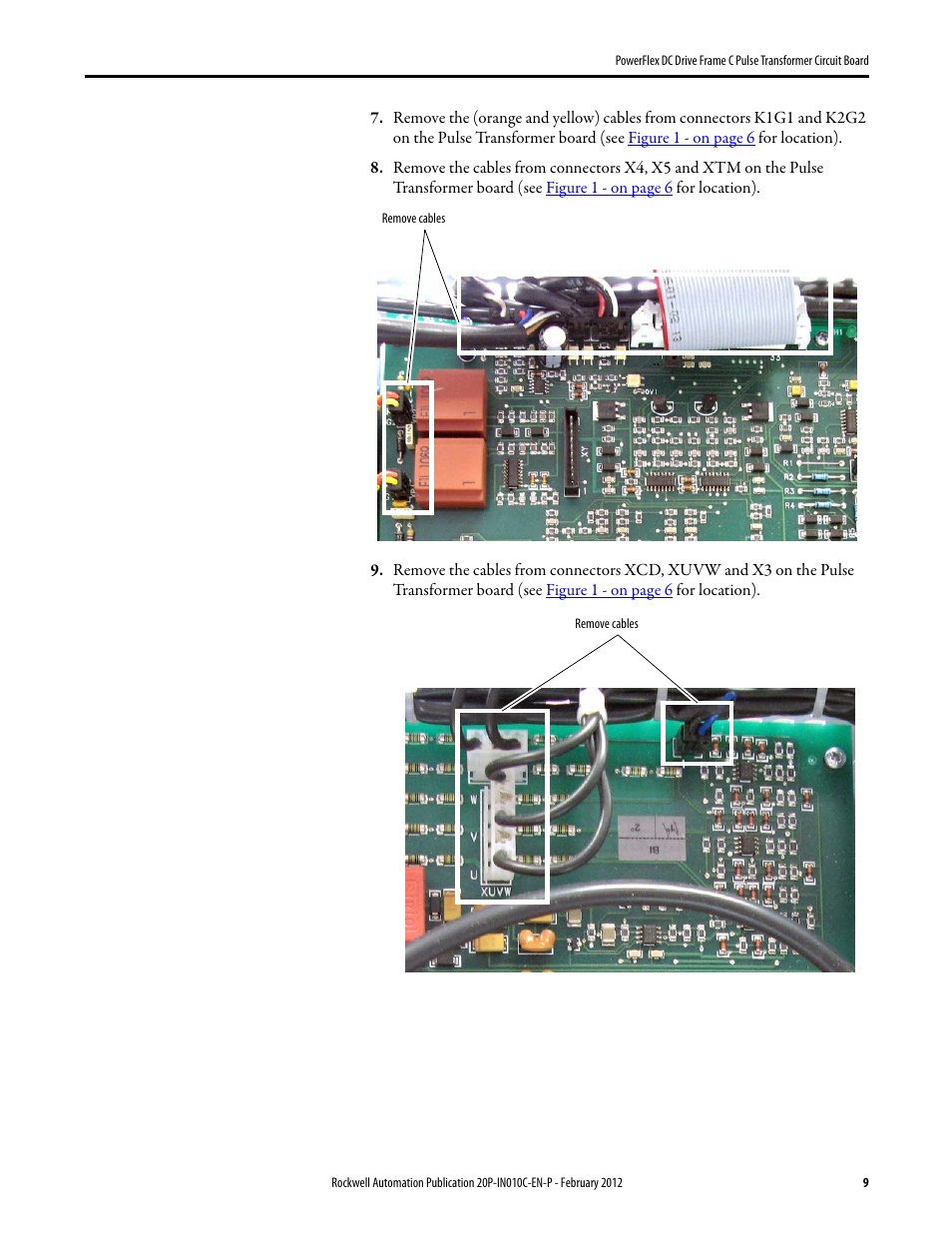 Rockwell Automation 20P PowerFlex DC Drive - Frame C Pulse Transformer Circuit Board User Manual | Page 9 / 16