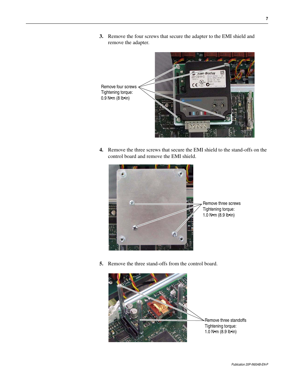 Rockwell Automation 20P, 23P PowerFlex DC Drive and SAR Control Circuit Board Installation Instructions User Manual | Page 7 / 18