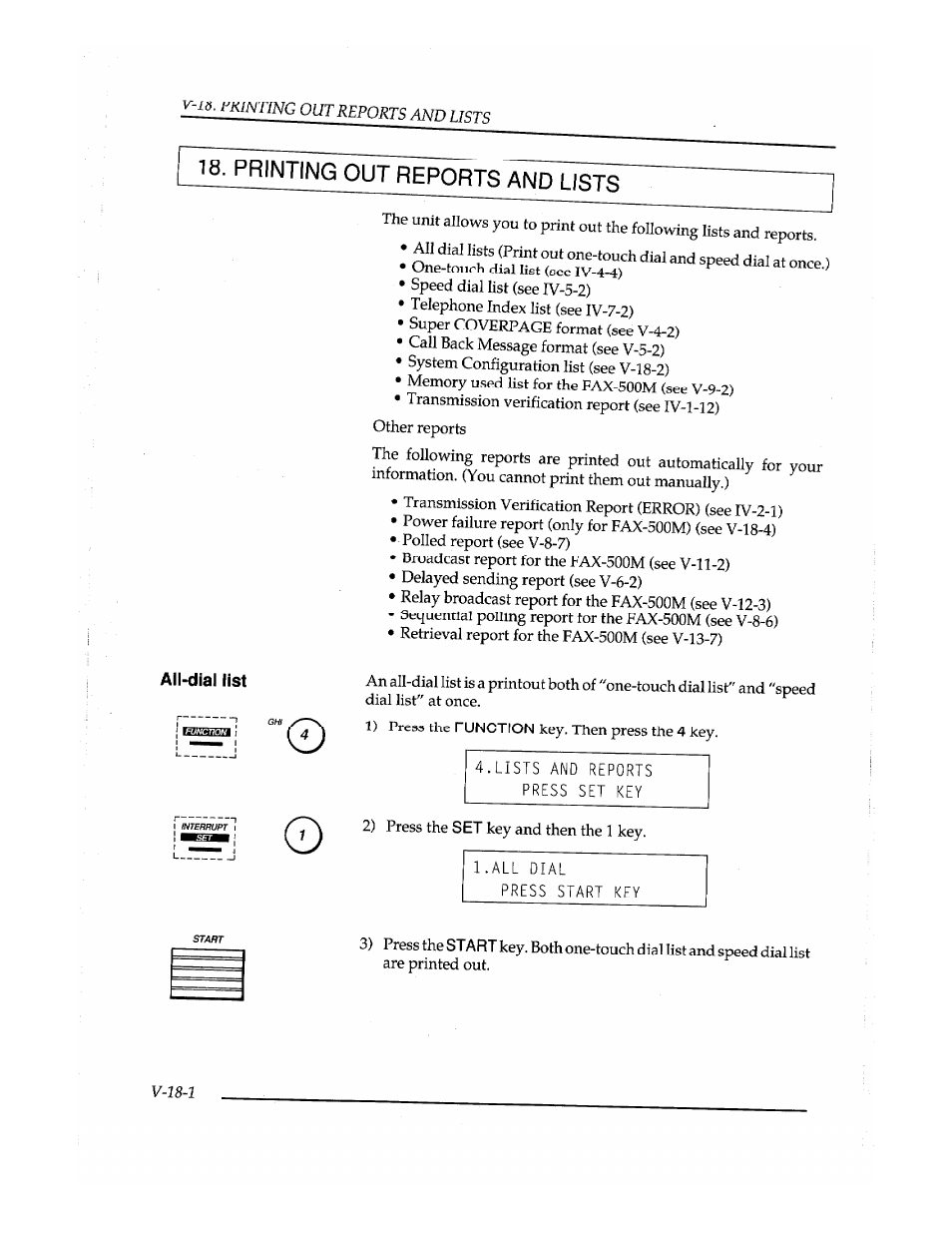 Printing out reports and lists, All-dial list | Brother Fax-410M User Manual | Page 142 / 164