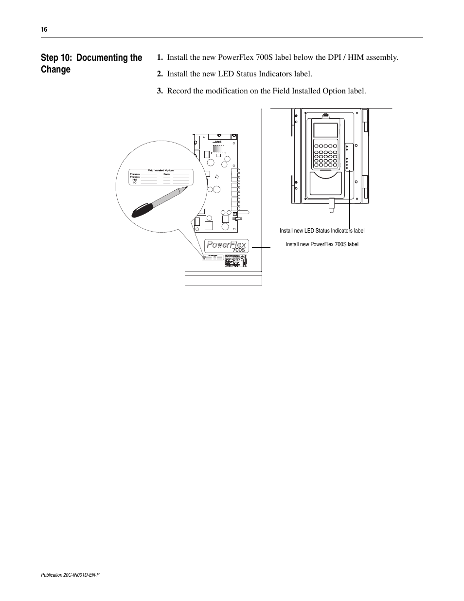 Rockwell Automation 20D PowerFlex 700H to 700S Phase II Control Conversion (Frames 9...14) User Manual | Page 16 / 42