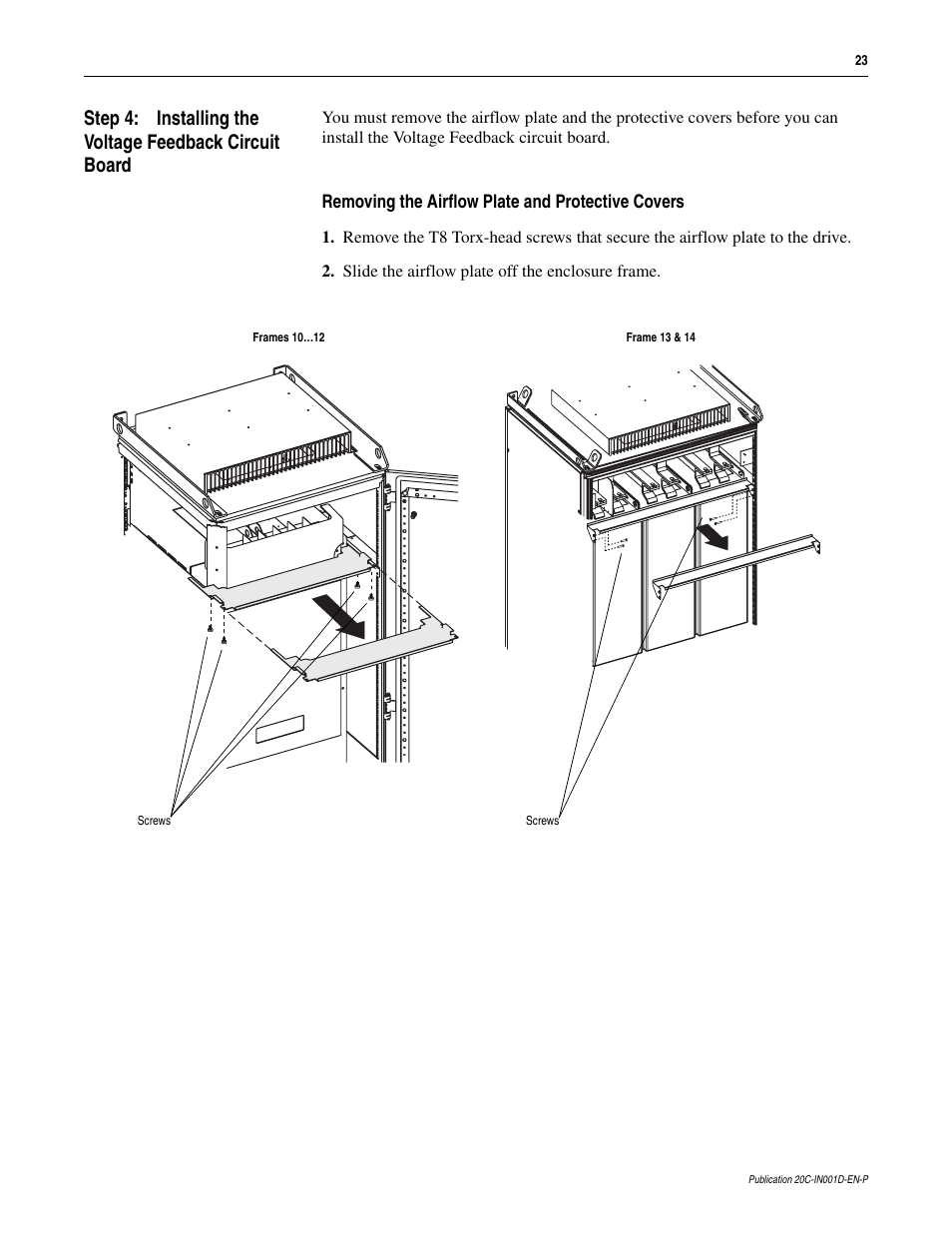 Rockwell Automation 20D PowerFlex 700H to 700S Phase II Control Conversion (Frames 9...14) User Manual | Page 23 / 42