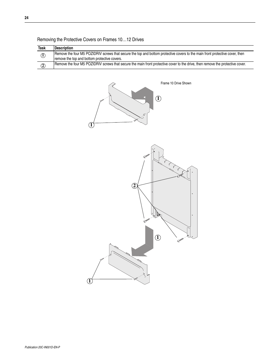 Rockwell Automation 20D PowerFlex 700H to 700S Phase II Control Conversion (Frames 9...14) User Manual | Page 24 / 42