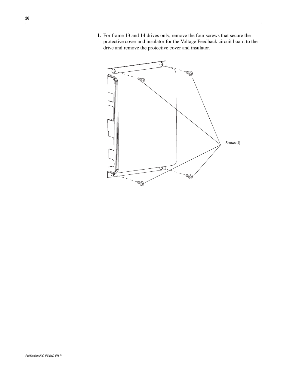 Rockwell Automation 20D PowerFlex 700H to 700S Phase II Control Conversion (Frames 9...14) User Manual | Page 26 / 42