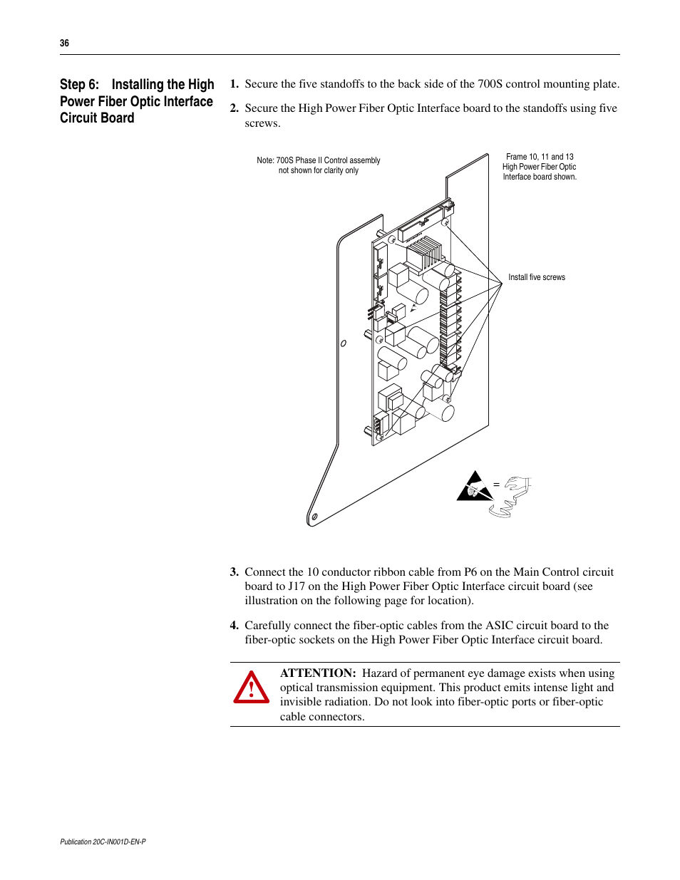 Rockwell Automation 20D PowerFlex 700H to 700S Phase II Control Conversion (Frames 9...14) User Manual | Page 36 / 42