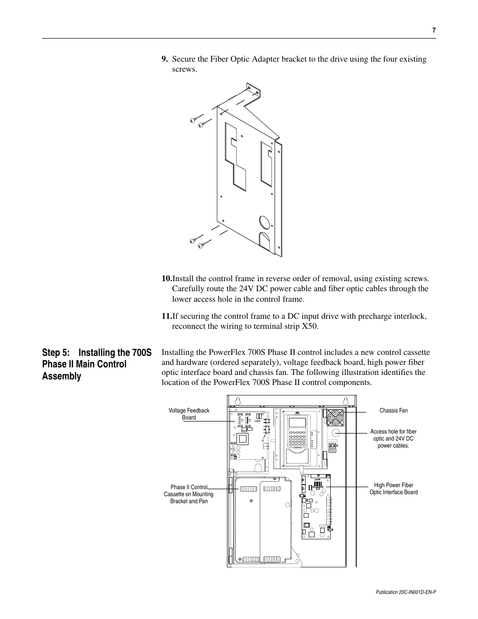 Rockwell Automation 20D PowerFlex 700H to 700S Phase II Control Conversion (Frames 9...14) User Manual | Page 7 / 42