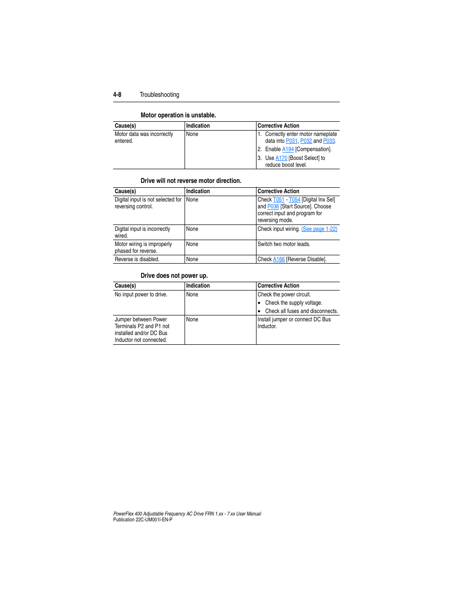 Rockwell Automation 22C PowerFlex 400 AC Drive FRN 1.xx - 7.xx User Manual | Page 142 / 218