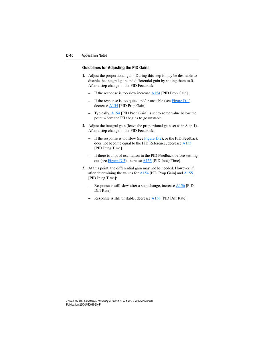 Rockwell Automation 22C PowerFlex 400 AC Drive FRN 1.xx - 7.xx User Manual | Page 186 / 218