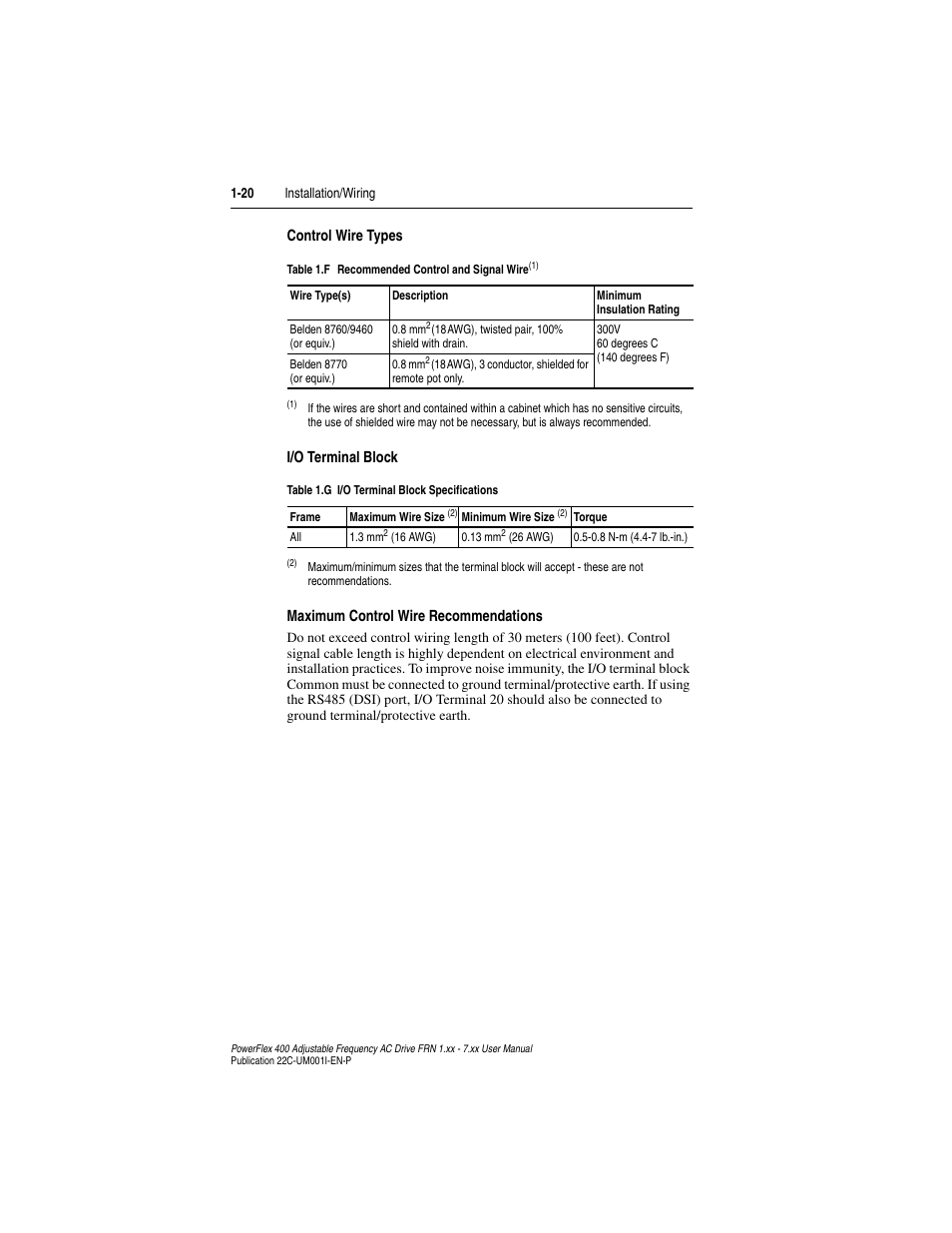 Rockwell Automation 22C PowerFlex 400 AC Drive FRN 1.xx - 7.xx User Manual | Page 32 / 218