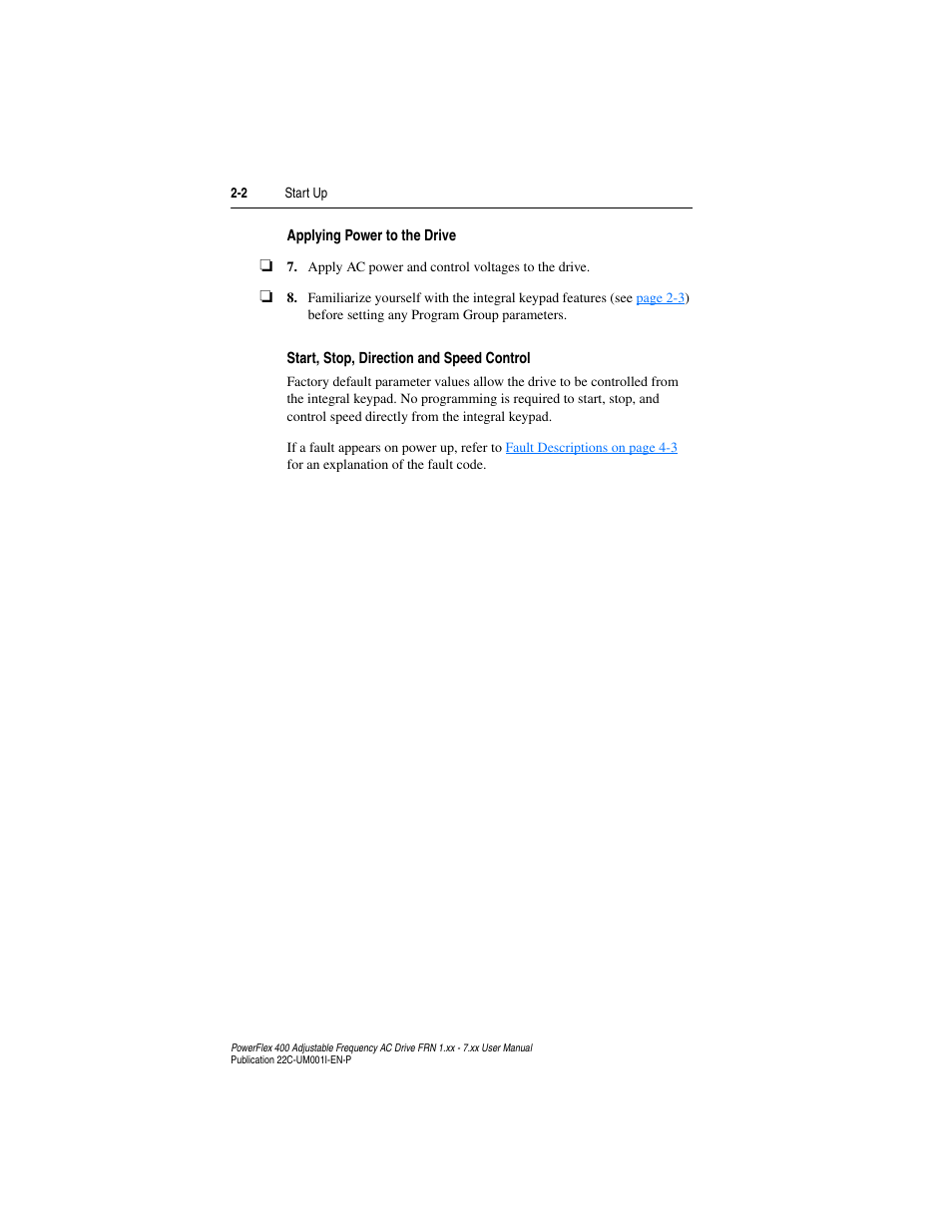 Rockwell Automation 22C PowerFlex 400 AC Drive FRN 1.xx - 7.xx User Manual | Page 50 / 218