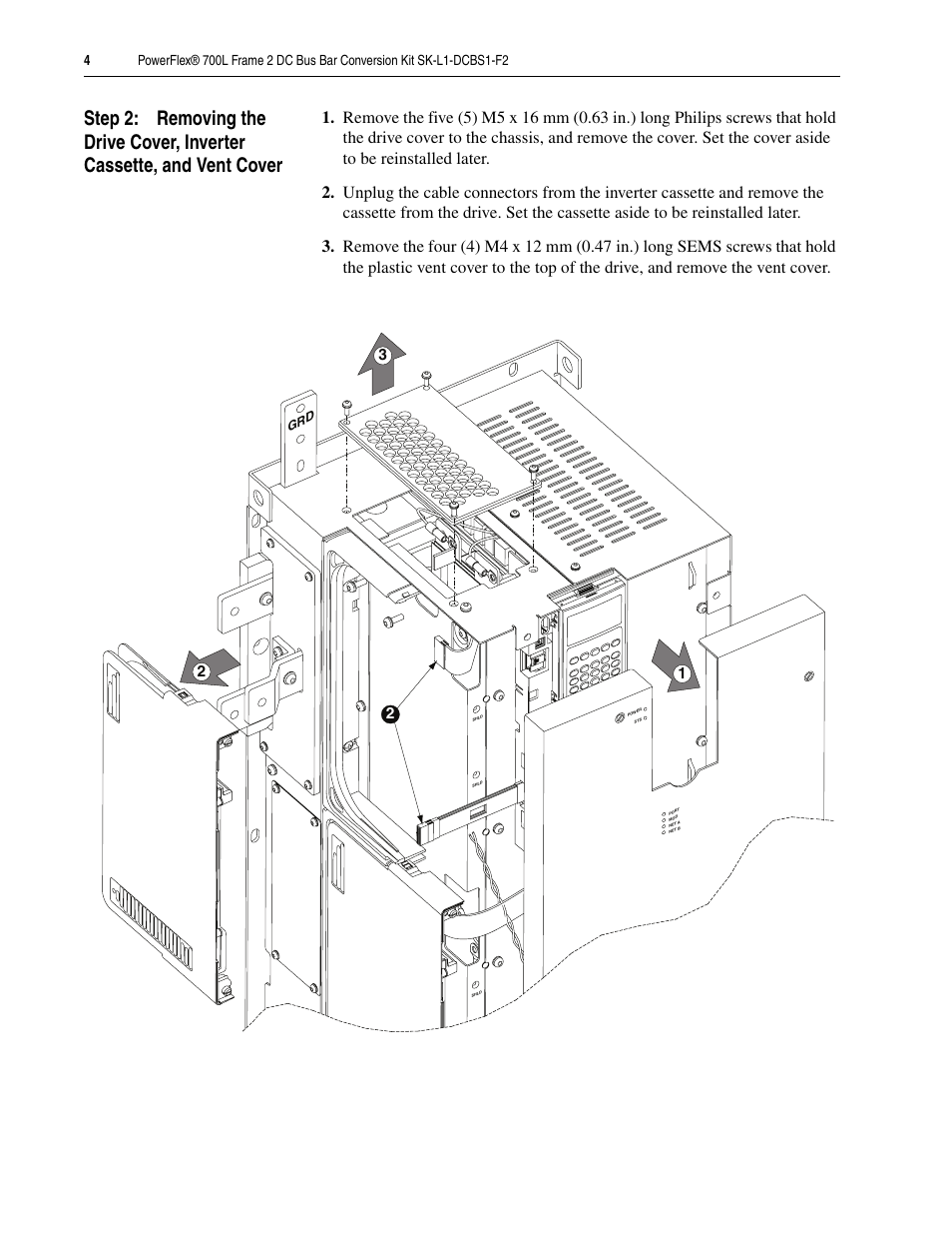 Rockwell Automation 20L PowerFlex 700L Frame 2 DC Bus Bar Conversion Kit User Manual | Page 4 / 8