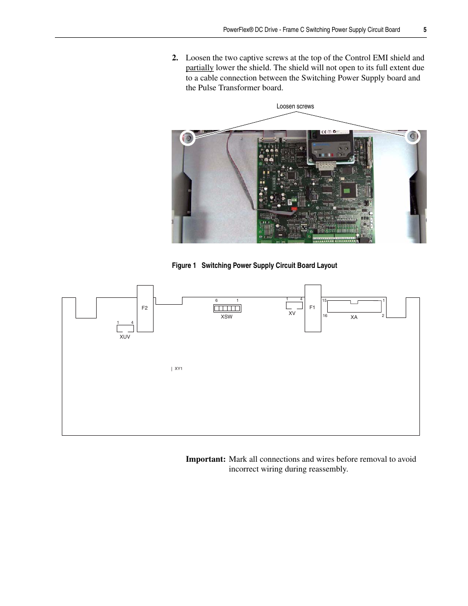 Rockwell Automation 20P PowerFlex DC Drive - Frame C Switching Power Supply Circuit Board User Manual | Page 5 / 8